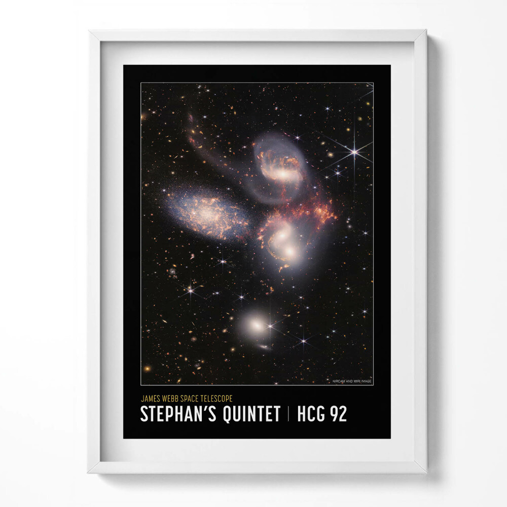 Obraz v rámu Plakát s vesmírnou tématikou s fotkami NASA