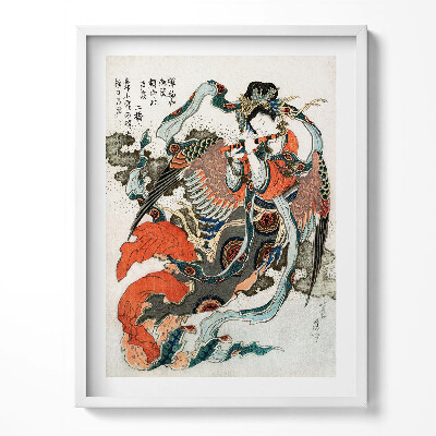 Obraz v rámu Japonská žena ilustrace