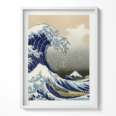 Obraz v rámu Velká vlna v Kanagawě