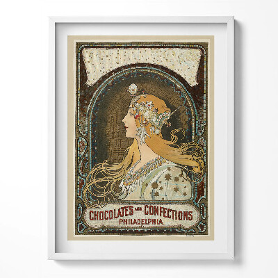 Obraz v rámu Žena ilustrace - Alfons Mucha