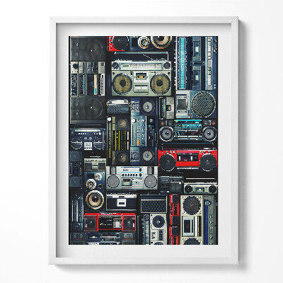 Obraz v rámu Hudba - Vintage boombox