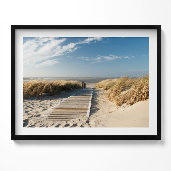 Obraz s rámem Výhled na pláž a moře