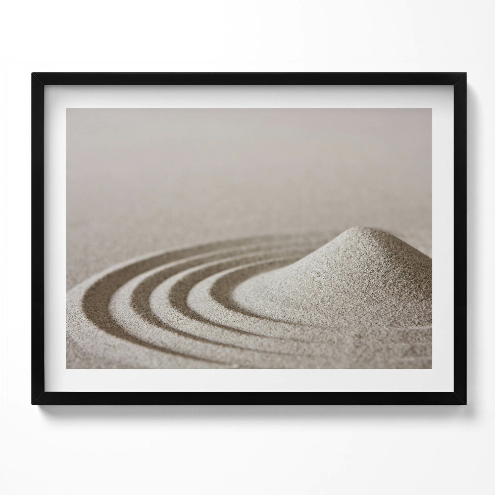 Obraz s rámem Zen – kopec písku v boho stylu