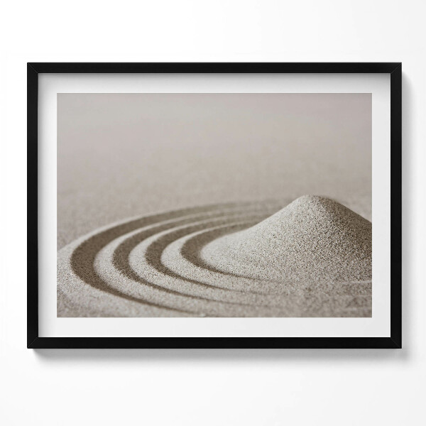 Obraz s rámem Zen – kopec písku v boho stylu