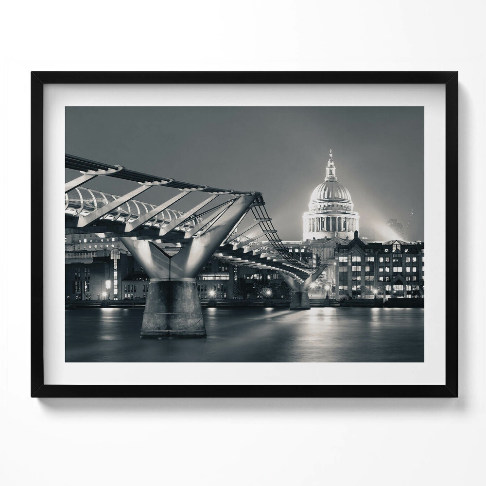 Obraz s rámem Černobílá městská krajina