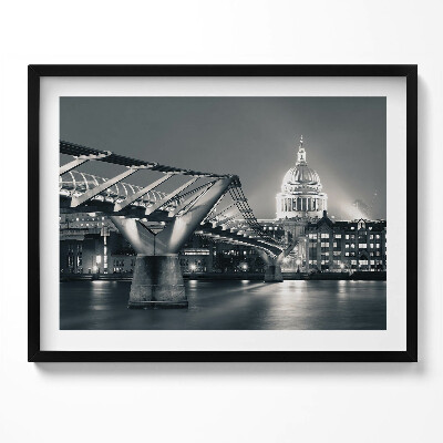 Obraz s rámem Černobílá městská krajina