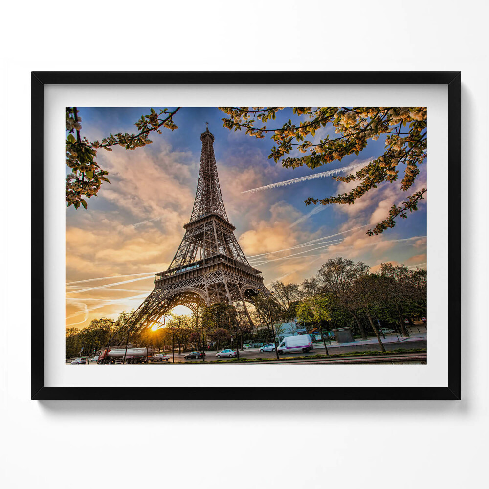 Obraz s rámem Eiffelova věž v Paříži