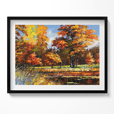 Obraz s rámem Malovaný podzim a řeka