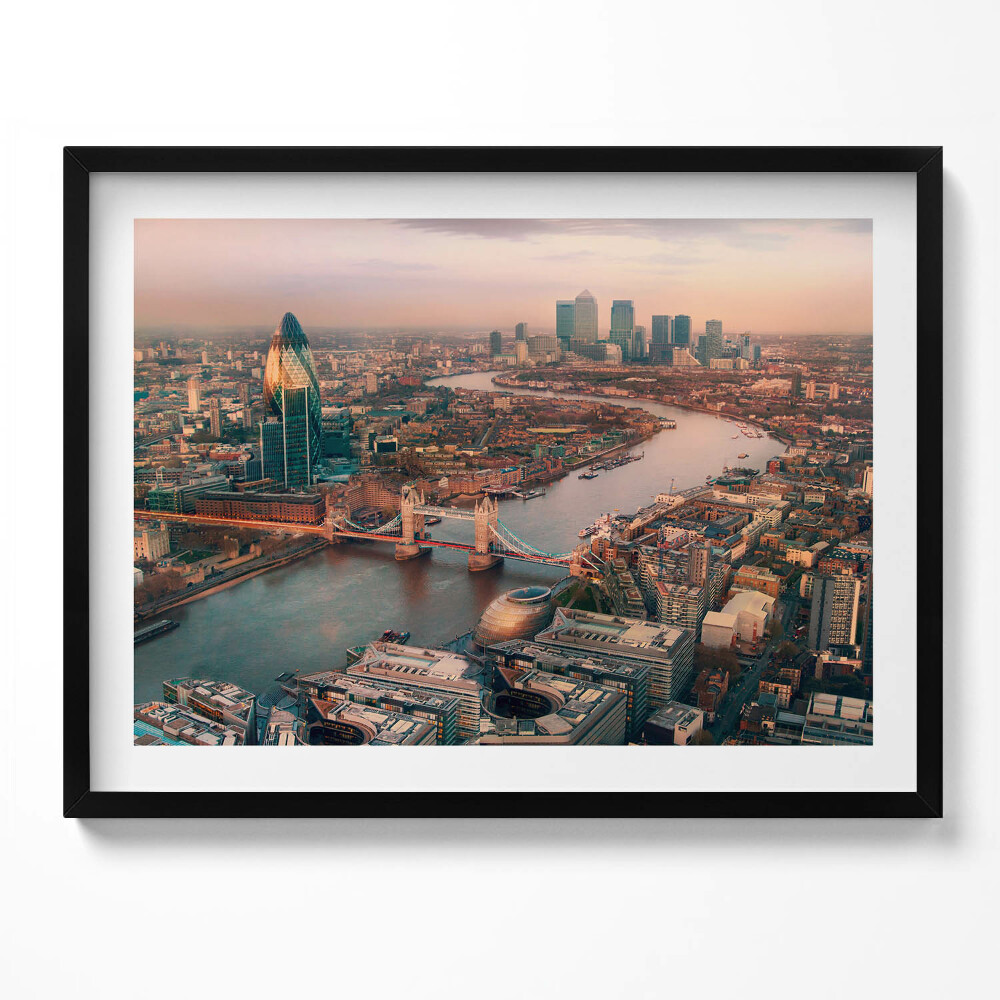 Obraz s rámem Londýn z ptačí perspektivy