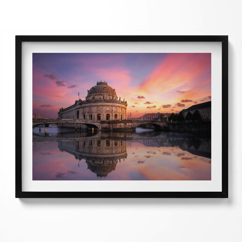 Obraz s rámem Pohled na město ve večerních hodinách