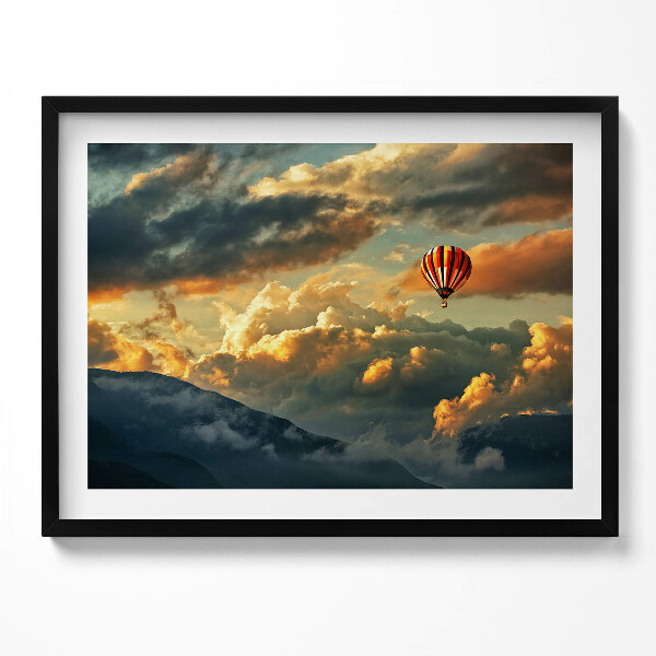 Obraz s rámem Let balónem mezi mraky