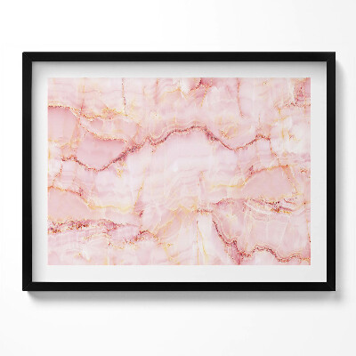 Obraz s rámem Textura růžového mramoru