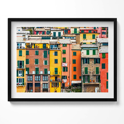 Obraz s rámem Barevná architektura budov
