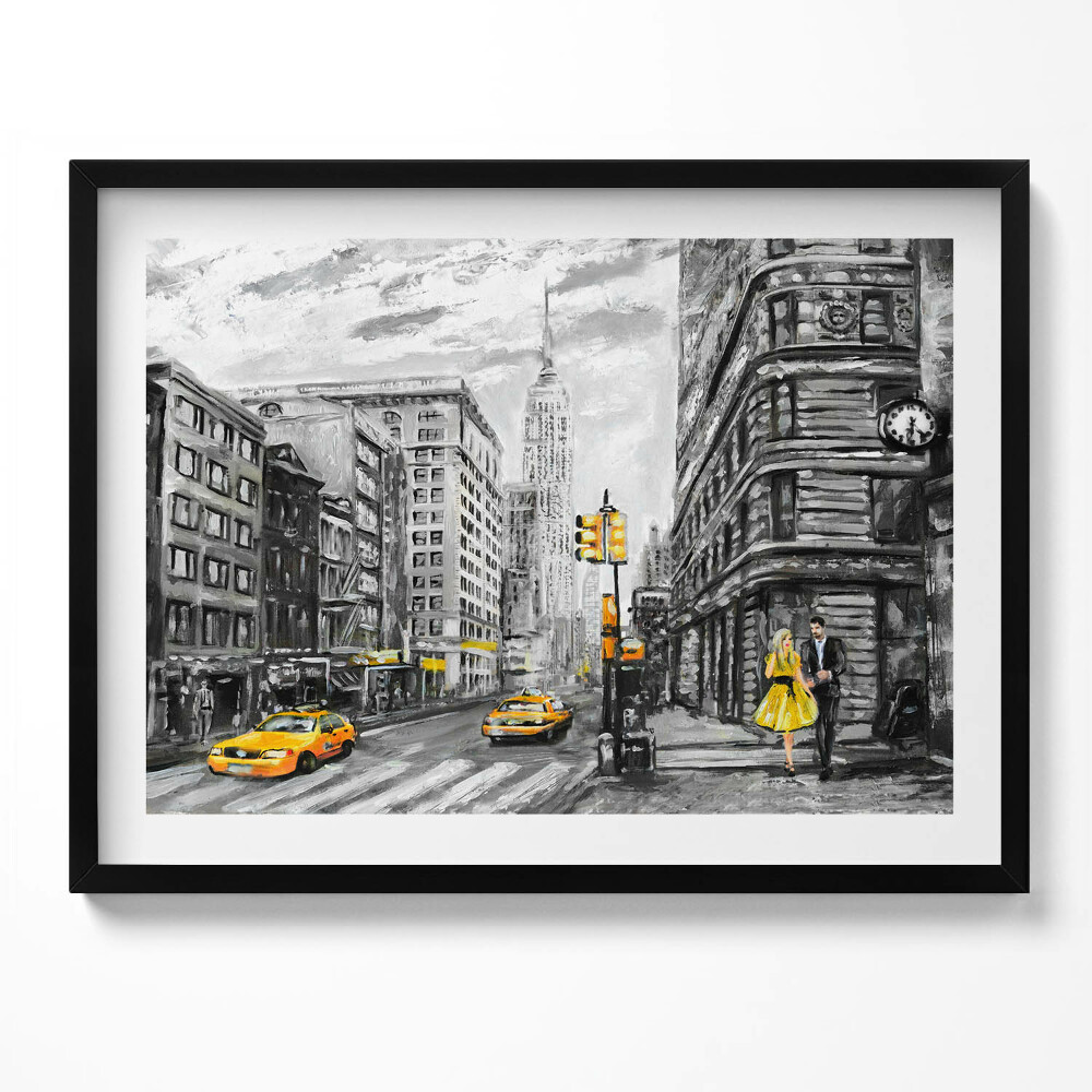 Obraz s rámem Ulice Empire State Building
