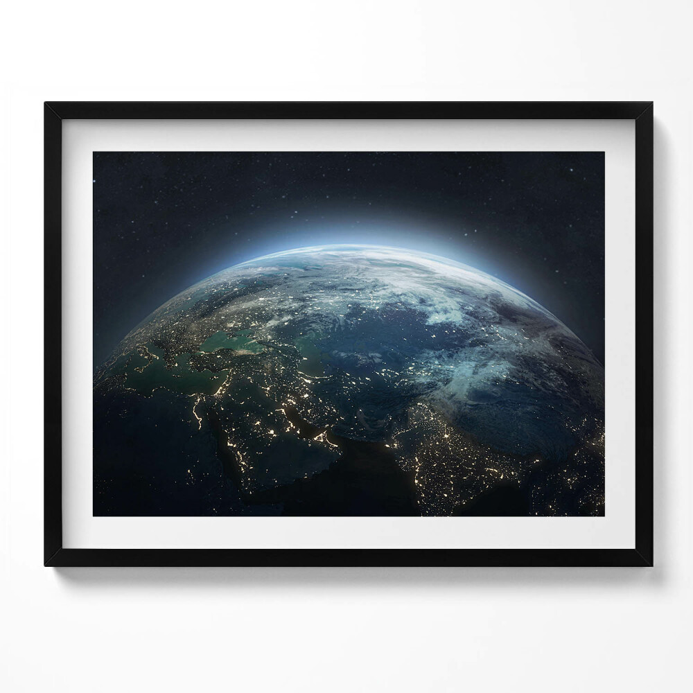 Obraz s rámem Pohled na Zemi z vesmíru