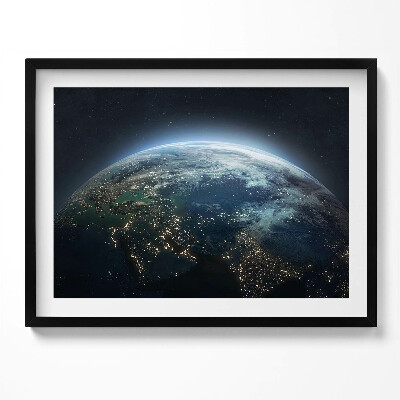Obraz s rámem Pohled na Zemi z vesmíru