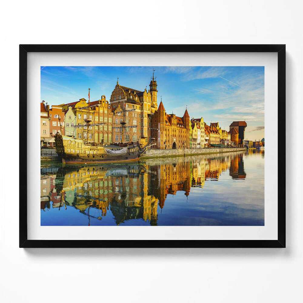 Obraz s rámem Gdaňsk Motława