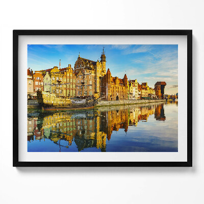 Obraz s rámem Gdaňsk Motława