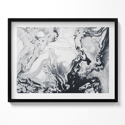 Obraz s rámem Abstrakce inkoustu - mramorový inkoust