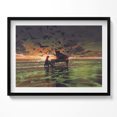 Obraz s rámem Koncert na pláži