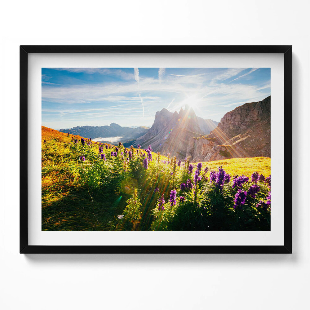 Obraz s rámem Krajina Dolomit