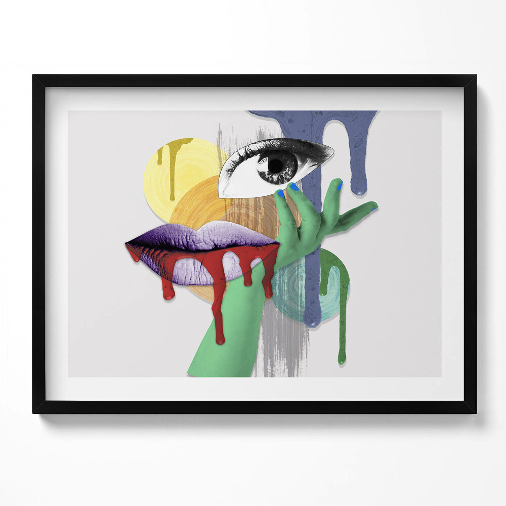 Obraz s rámem Surrealistická koláž