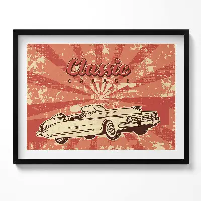 Obraz s rámem Grunge Vintage Retro auto