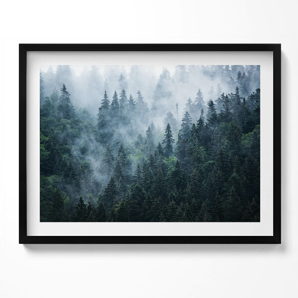 Obraz s rámem Mlžné horské krajiny