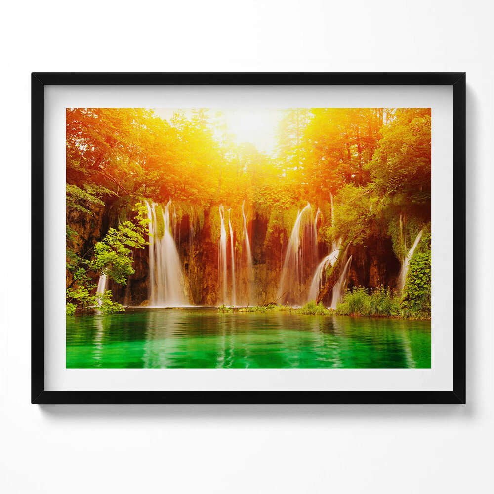 Obraz s rámem Malebný pohled na vodopád