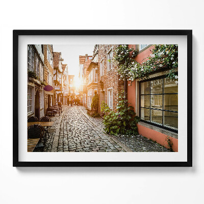 Obraz s rámem Italská ulice mezi budovami