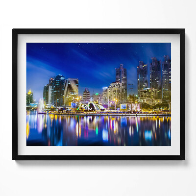 Obraz s rámem Město plné barev