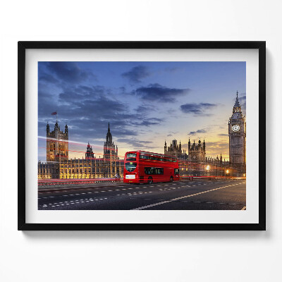 Obraz s rámem Červený autobus v Londýně