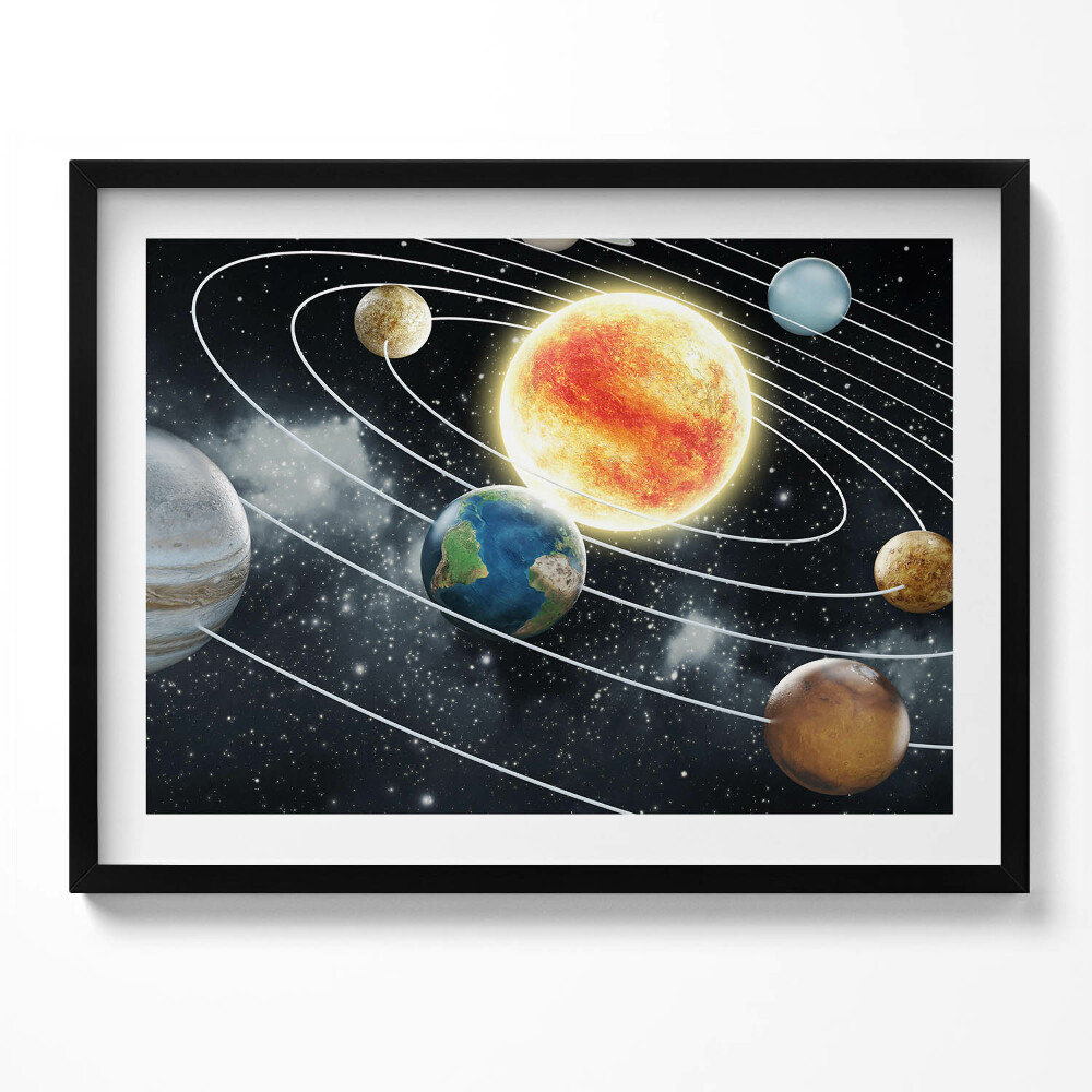 Obraz s rámem Sluneční soustava