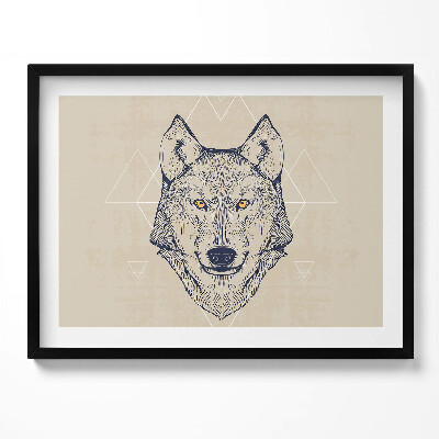 Obraz s rámem Vlčí hlava