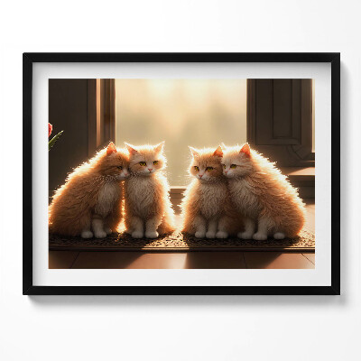 Obraz s rámem Sladká koťátka