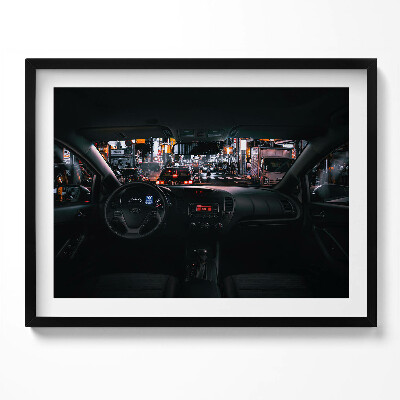 Obraz s rámem Auto v Tokiu