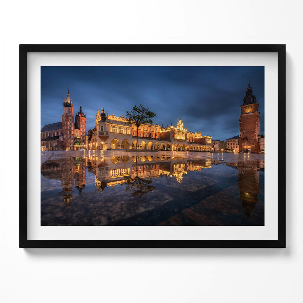 Obraz s rámem Krakov, Rynek Sukiennice