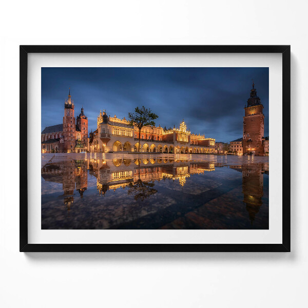 Obraz s rámem Krakov, Rynek Sukiennice