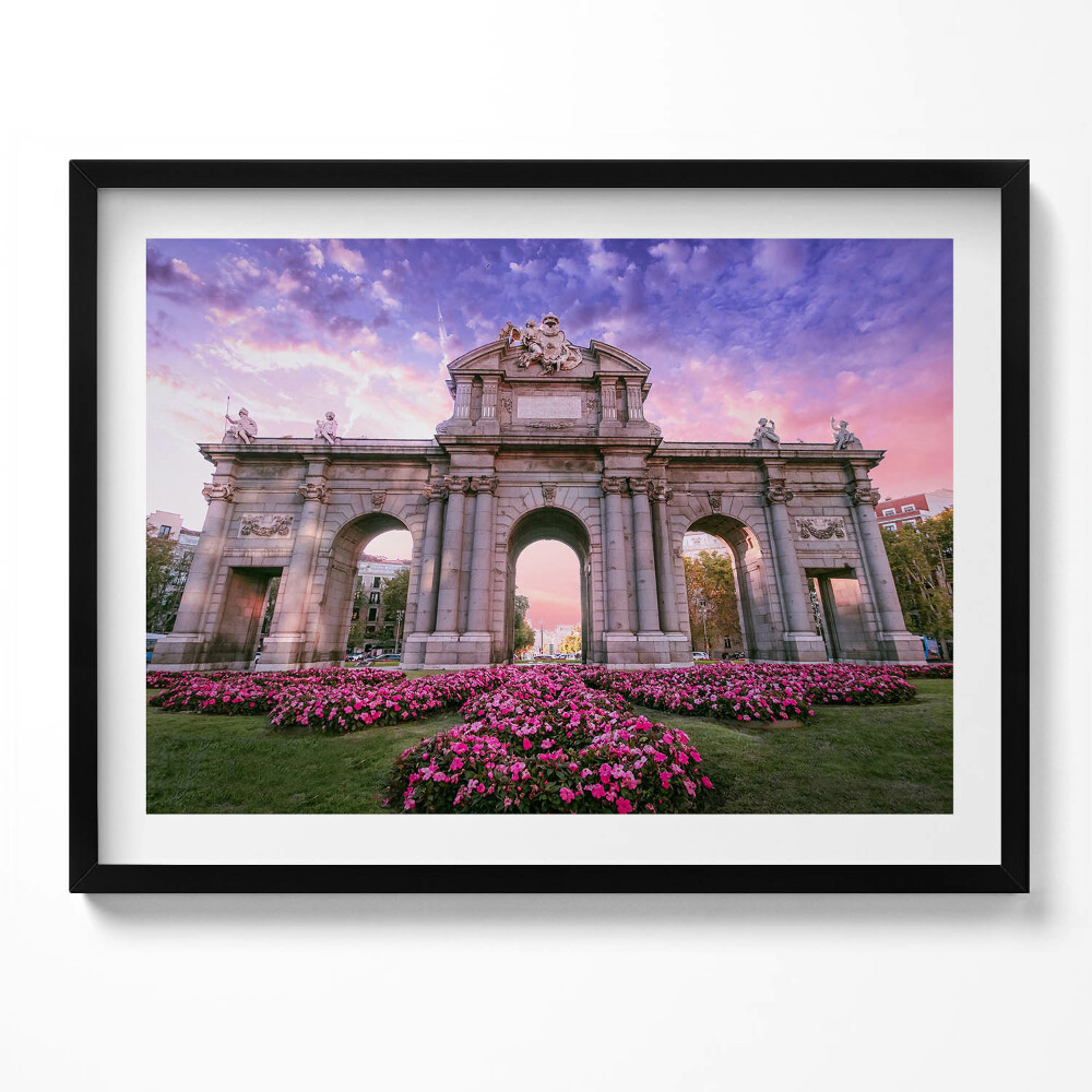 Obraz s rámem Dveře Alcala Madrid Španělsko