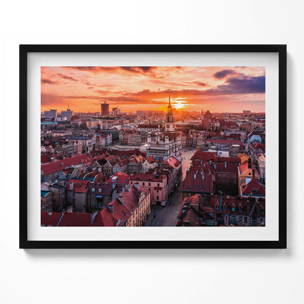 Obraz s rámem Poznaň - panorama