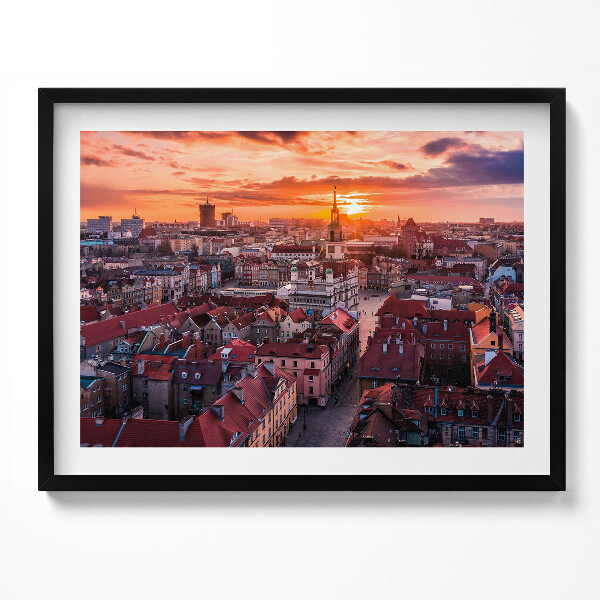 Obraz s rámem Poznaň - panorama
