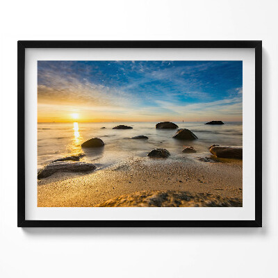 Obraz s rámem Východ slunce Baltské moře