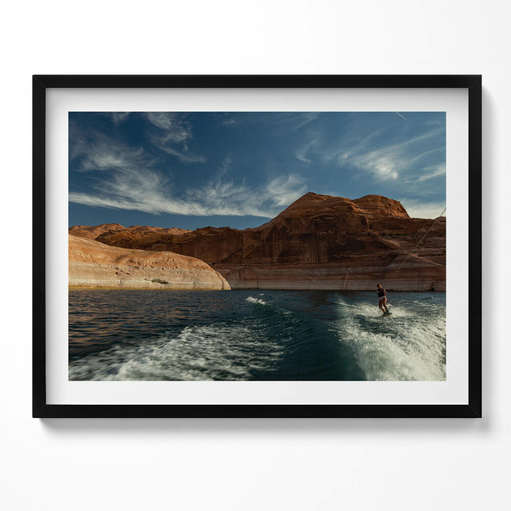 Obraz s rámem Osoba vodní lyžování