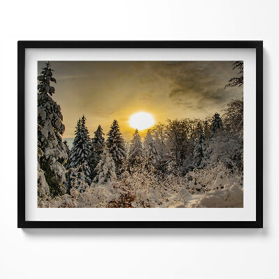 Obraz s rámem Zimní krajina Beskydy