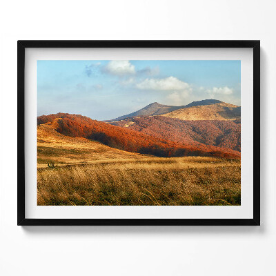 Obraz s rámem Horská krajina na podzim