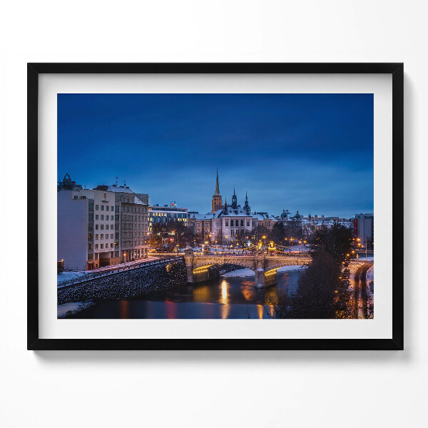 Obraz s rámem Panorama Plzně v České republice