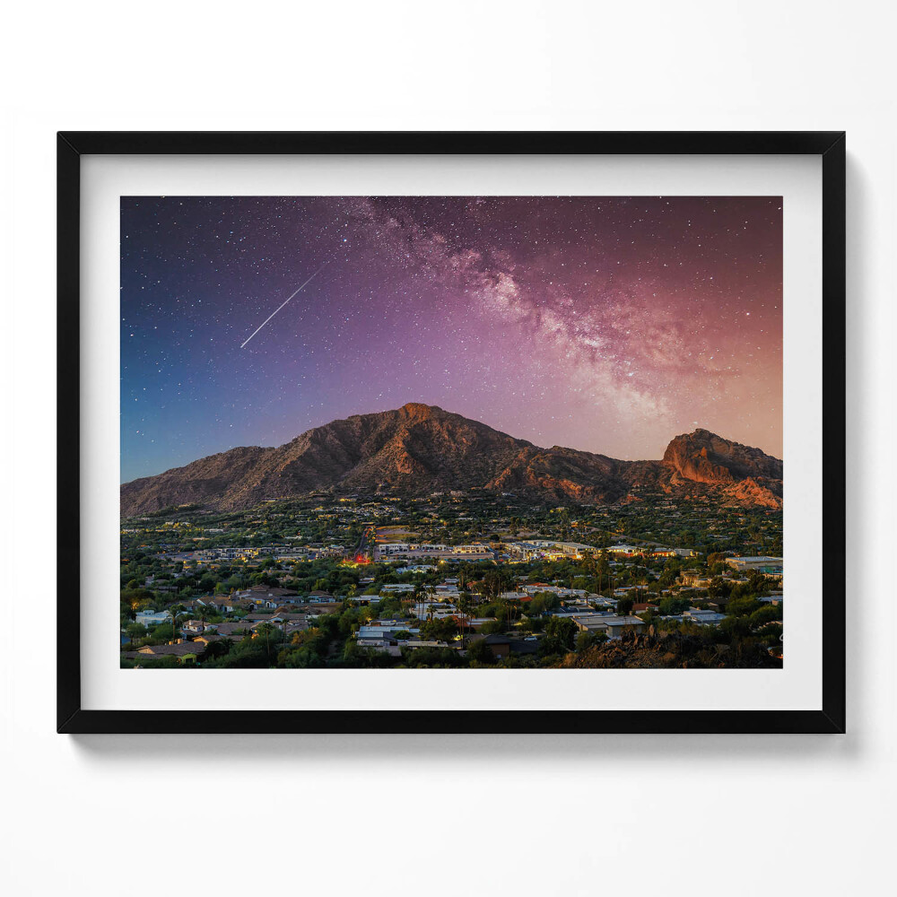 Obraz s rámem Hory s galaxií na obloze