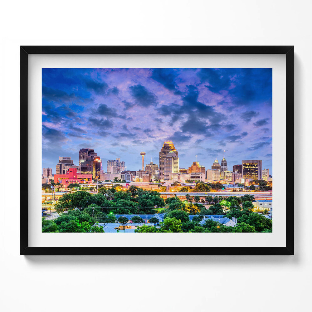 Obraz s rámem Krajina města San Antonio