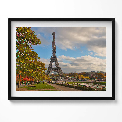 Obraz s rámem Eiffelova věž na podzim ve Francii