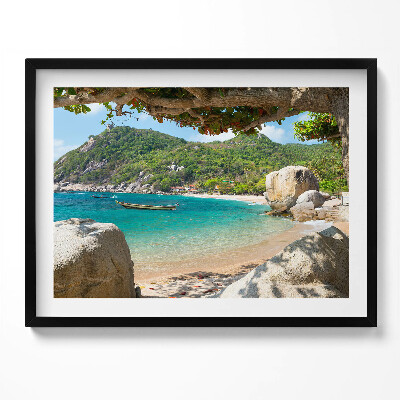 Obraz s rámem Výhled na moře Koh Tao Thajsko